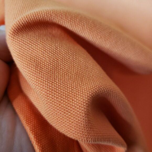 Lands End Womens Polo Shirt Orange Peach Ombre Casual Summer Top Golf Size Large - Picture 6 of 15